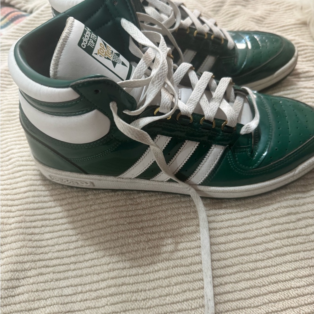 adidas Green and White Athletic Shoes